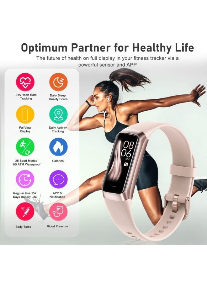 BABONA Fitness Tracker, Activity Trackers with 24/7 Heart Rate, Blood Oxygen Blood Pressure Sleep Monitor, Step Counter with 1.1"  Touch Color Screen, Calorie Pedometer Health Smart Watch for Women Men - Image 2