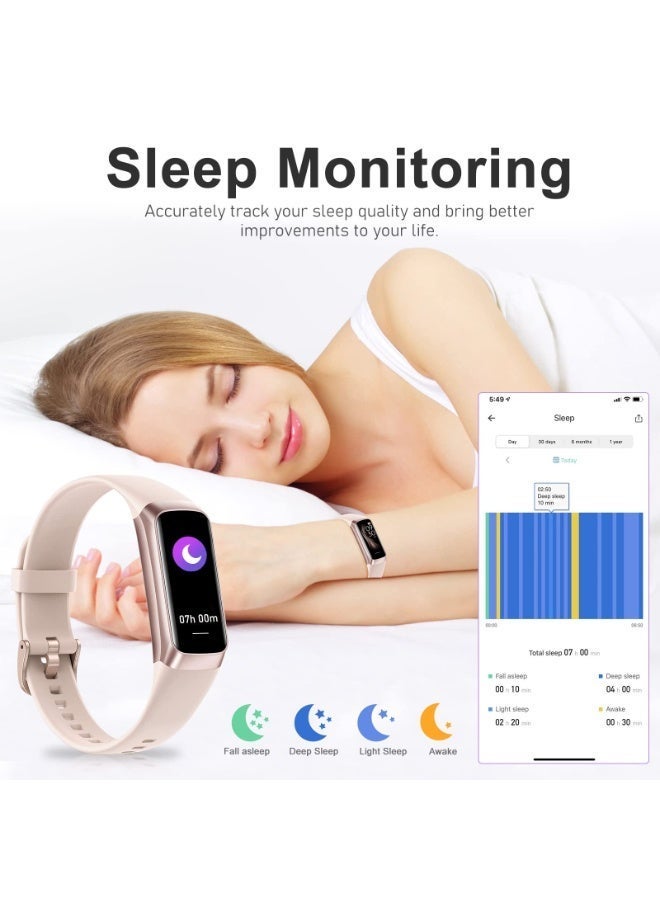 BABONA Fitness Tracker, Activity Trackers with 24/7 Heart Rate, Blood Oxygen Blood Pressure Sleep Monitor, Step Counter with 1.1"  Touch Color Screen, Calorie Pedometer Health Smart Watch for Women Men - Image 3