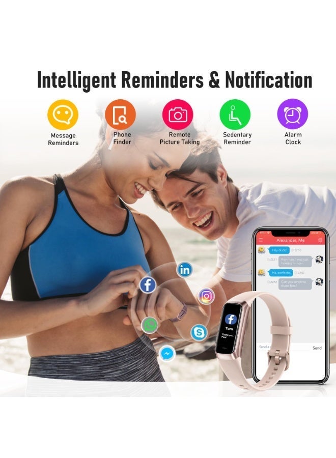 BABONA Fitness Tracker, Activity Trackers with 24/7 Heart Rate, Blood Oxygen Blood Pressure Sleep Monitor, Step Counter with 1.1"  Touch Color Screen, Calorie Pedometer Health Smart Watch for Women Men - Image 4