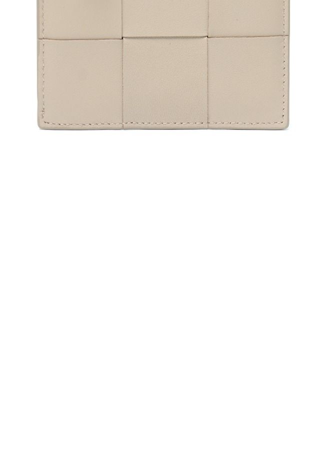 Loquat Leather Hand-Woven Wallet Beige  - Image 3