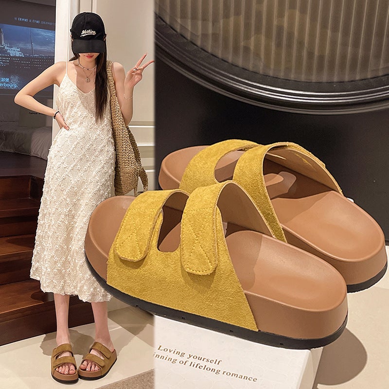 Birkenbone Slippers Women'S Outer Wear Summer Vintage Velcro Type Casual Sofa Sandals And Slippers Women - Image 2