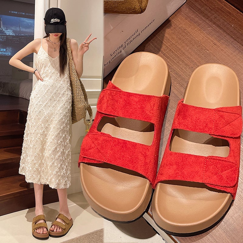 Birkenbone Slippers Women'S Outer Wear Summer Vintage Velcro Type Casual Sofa Sandals And Slippers Women - Image 3