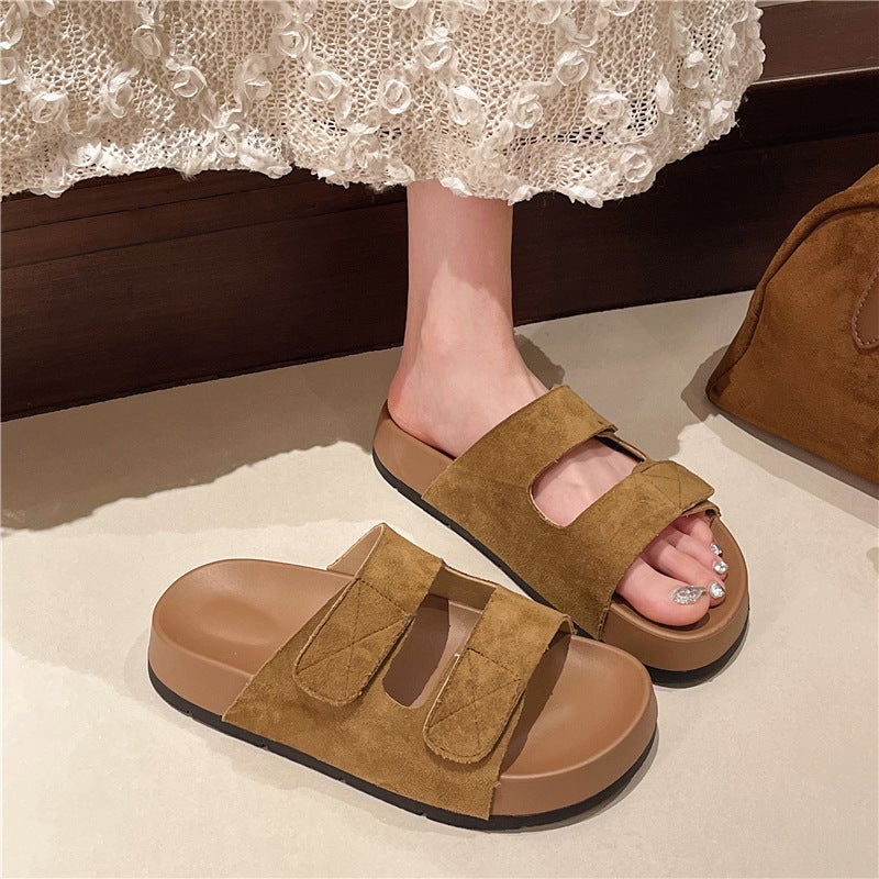 Birkenbone Slippers Women'S Outer Wear Summer Vintage Velcro Type Casual Sofa Sandals And Slippers Women - Image 4