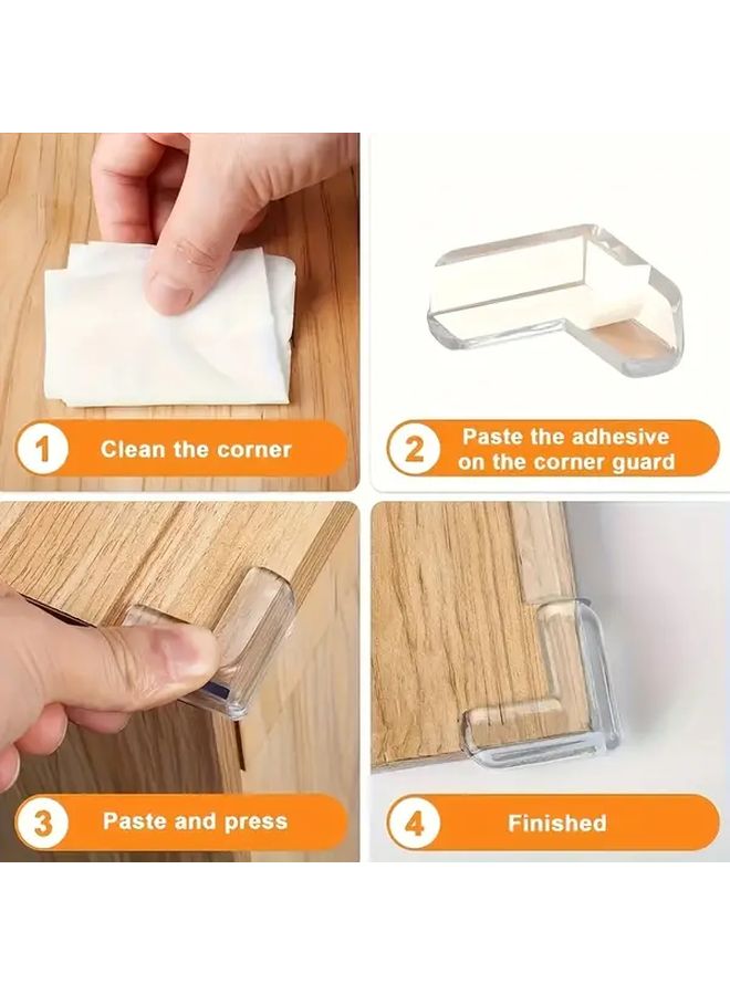 20 Pcs Transparent Safety Corner Protectors High Adhesive Gel For Tables Furniture - Image 5