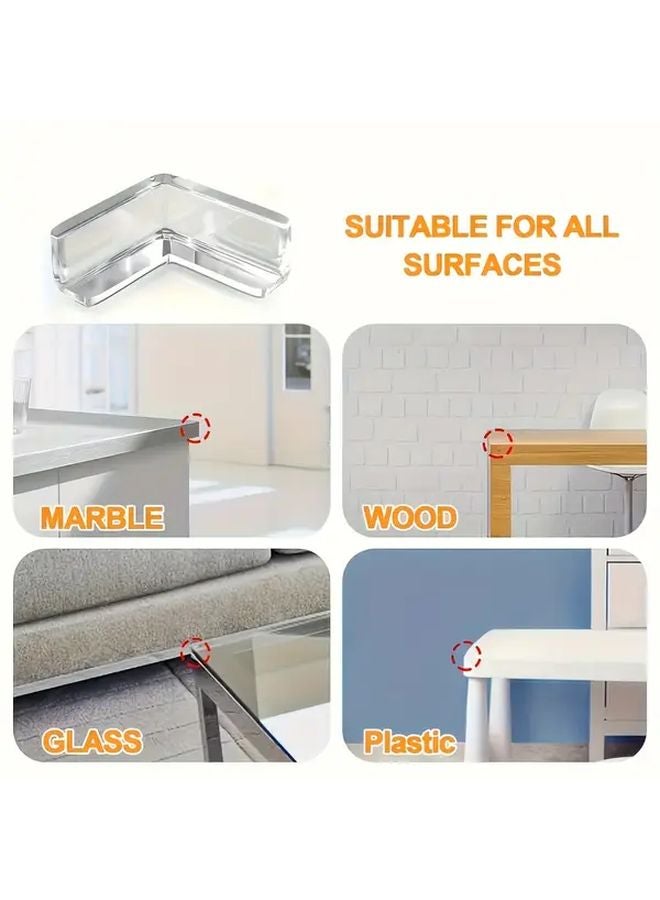 20 Pcs Transparent Safety Corner Protectors High Adhesive Gel For Tables Furniture - Image 4