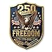 KATINAT Car Stickers and Decals 2 Pack USA 250th Anniversary Vinyl Patriotic Stickers American Flag Decal with Eagle Cross Design 250 Years of Freedom Decals for Vehicles Trucks Laptop - Image 2