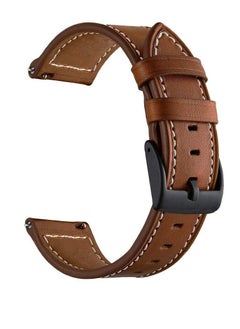 Y&D Compatible with Galaxy Watch 45mm/46mm Bands, 2 Pack Genuine Leather 22mm Strap Black Buckle, for Gear S3 Frontier Classic Smartwatch Brown+Black  - Image 5