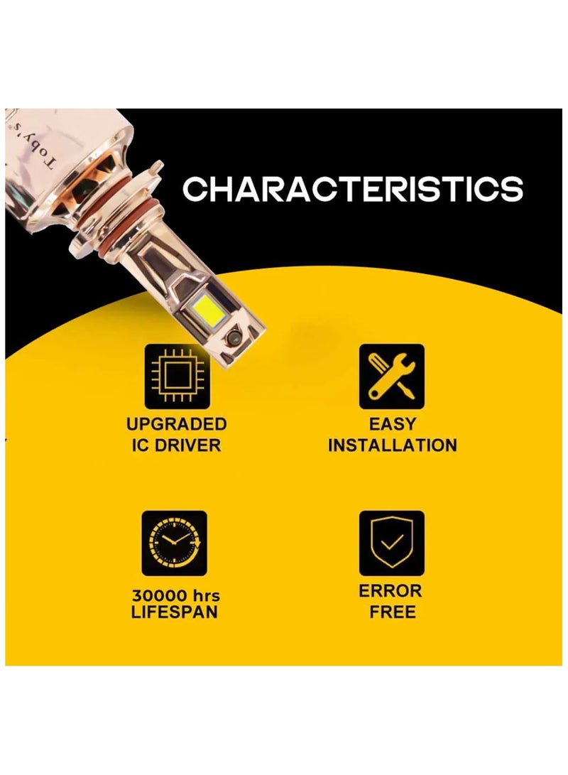 توبيز مصباح أمامي LED للسيارة من Tobys LX 150 قطعتين أصليتين بقوة 150 واط/القطعة، 15000 لومن/القطعة، بدرجة حرارة لون 6500 كلفن - LX150 L - H1 - Image 4