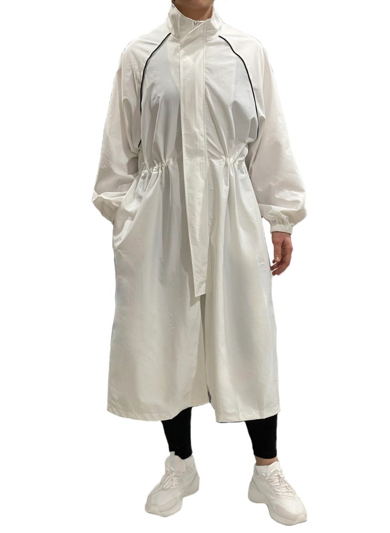 SOLOBUY Midi Trench Coat, Women's Sporty Style, Stand-up Collar  - Image 5