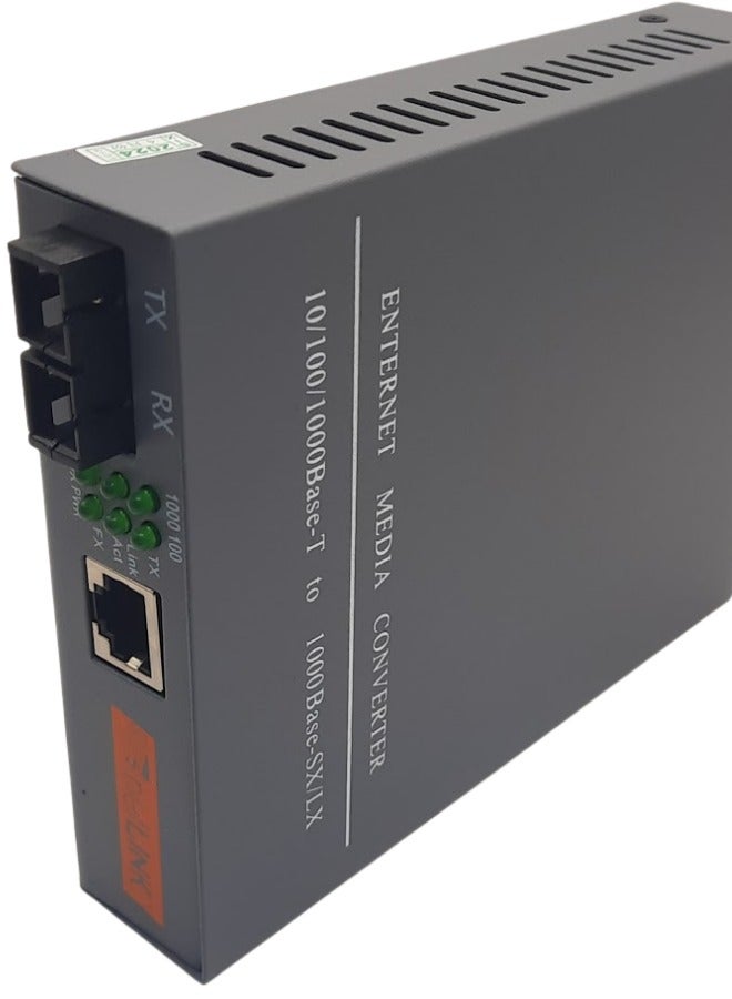 Net-Link Gigabit Ethernet Media Converter | 10/100/1000Base-T to 1000Base-SX/LX | Fiber Optic Network Solution | Full-Duplex Support - Image 1