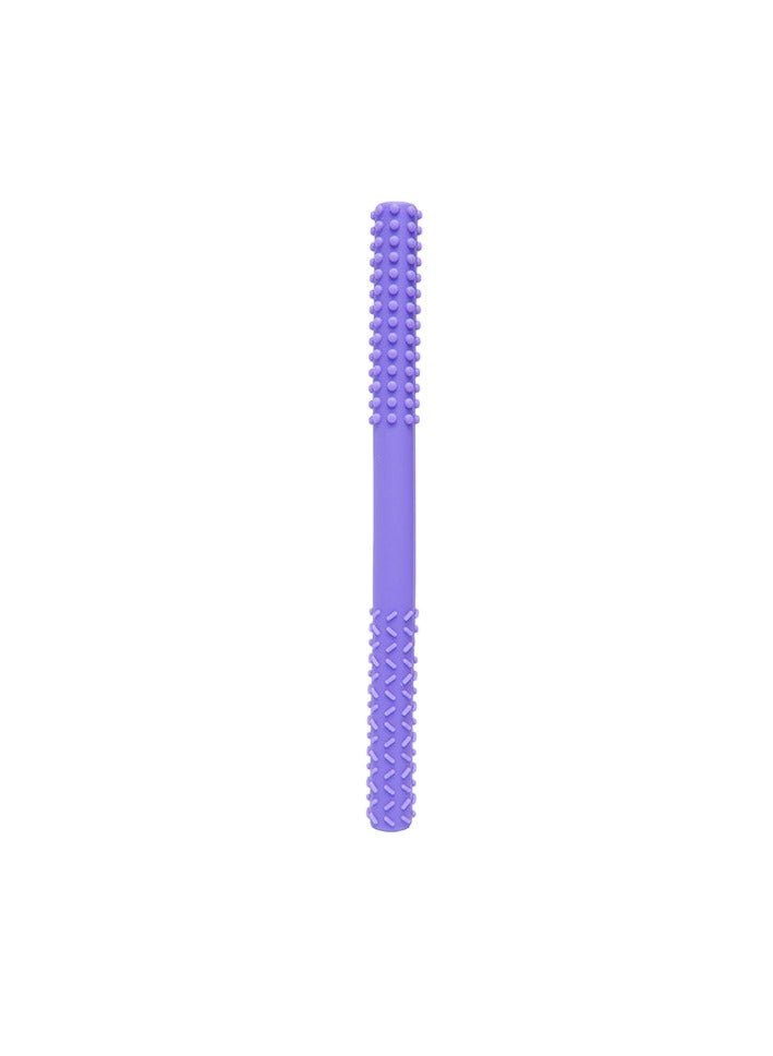 platube Baby Teething Tube, Soft And Durable Infant Teething Toys, Easy To Clean Hollow Silicone Baby Teether, Lightweight And Flexible Chew Straws For Toddlers, (1pc, Old Style Purple) - Image 1