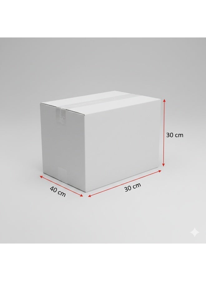 صناديق كرتون مموج من 3 طبقات للتغليف والشحن – مقاس 40 × 30 × 30 سم – عبوة 6 صناديق. - Image 2