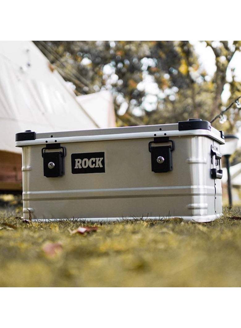 Collection Box Portable Generic Portable Storage Box 50L Camping Hand Box with Folding Stand ...
