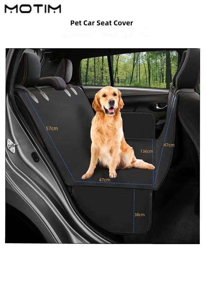 Motim Car Pet Mat Back Seat Protector Cover, Pet Car Cover Pet Trunk Cargo Liner, Waterproof Non slip Pet Hammock for All Cars - Image 2