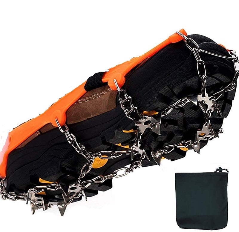 Linist Crampons for Hiking Boots, Ice Cleats for Shoes and Boots, Shoe Ice & Snow Grips for Women and Men, Traction Cleats for Snow and Ice Walking (Color May Vary) - Image 1