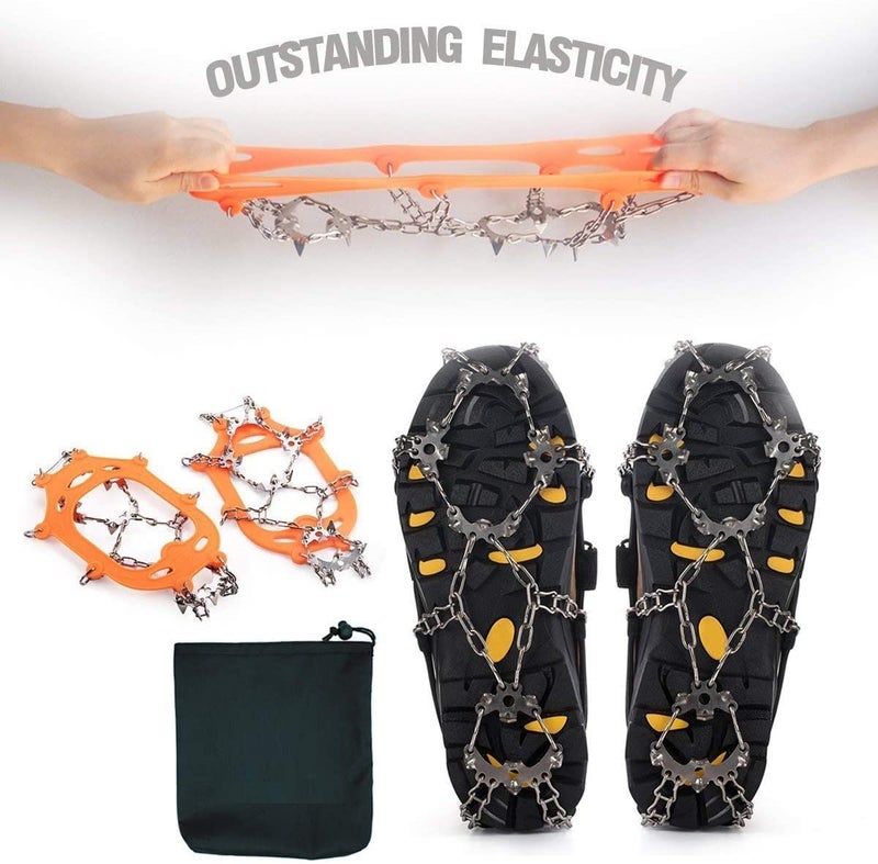 Linist Crampons for Hiking Boots, Ice Cleats for Shoes and Boots, Shoe Ice & Snow Grips for Women and Men, Traction Cleats for Snow and Ice Walking (Color May Vary) - Image 2