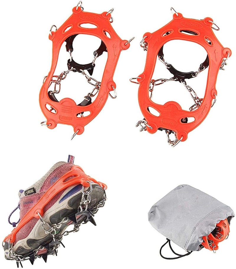 Linist Crampons for Hiking Boots, Ice Cleats for Shoes and Boots, Shoe Ice & Snow Grips for Women and Men, Traction Cleats for Snow and Ice Walking (Color May Vary) - Image 3