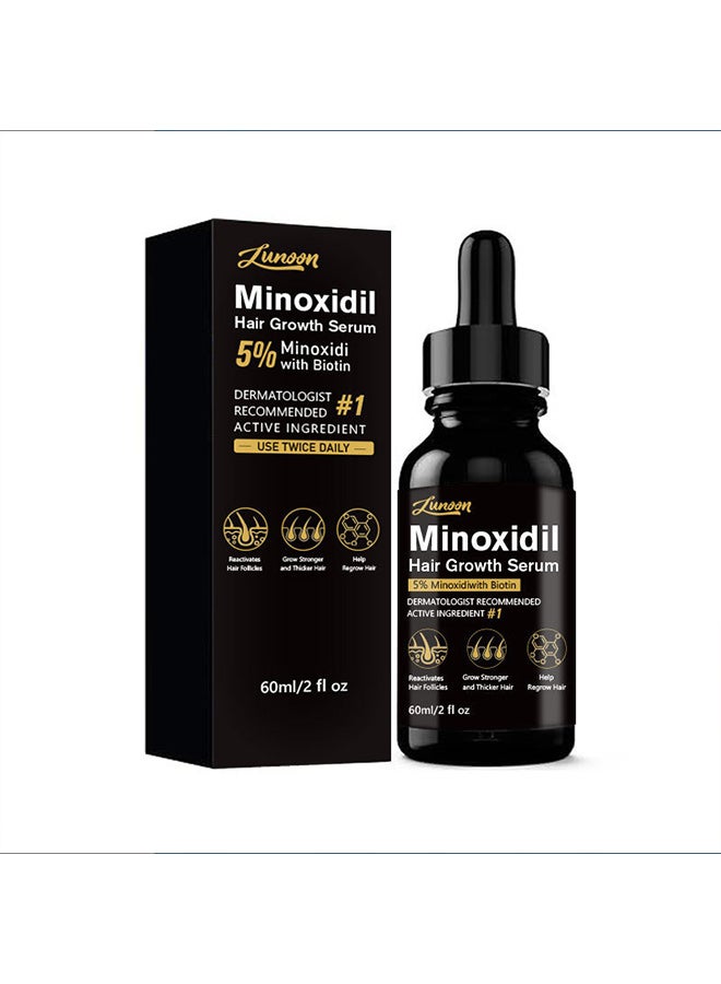 LUNOON Minoxidil Hair Serum, Anti-hair loss and hair growth serum - 60ml - Image 1