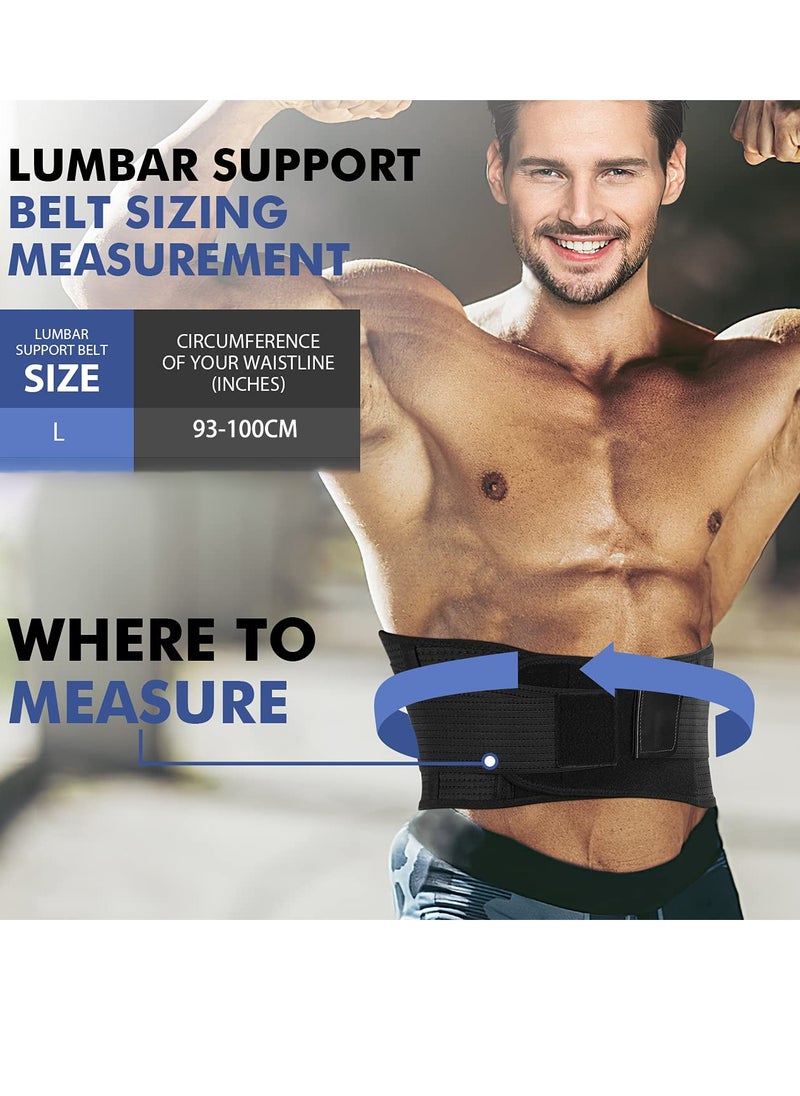 Generic - Adjustable Elastic Lumbar Support Belt for Compression and Muscle Relaxation, Breathable Design for Easy Wear and Removal, Ideal for Movement and Lumbar Protection (Size L) - Image 1
