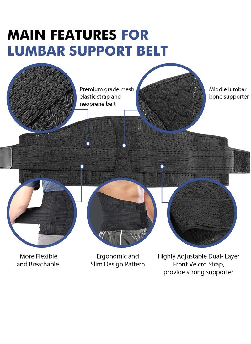 Generic - Adjustable Elastic Lumbar Support Belt for Compression and Muscle Relaxation, Breathable Design for Easy Wear and Removal, Ideal for Movement and Lumbar Protection (Size L) - Image 1