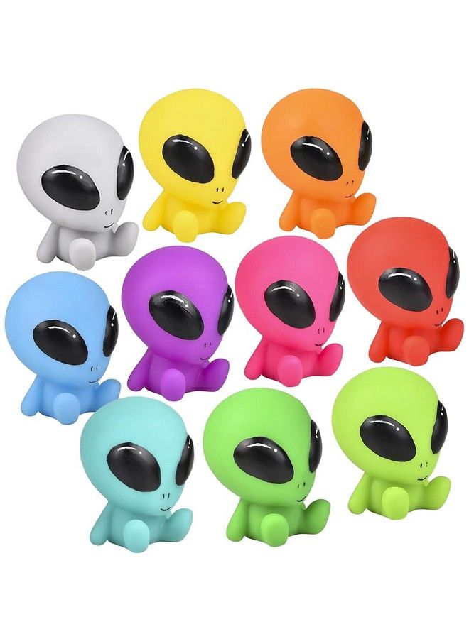 ArtCreativity Rubber Galactic Aliens Set Of 10 Alien Toys For Kids In Assorted Colors Great As Outer Space Party Favors Bath Toys For Kids Swimming Pool Toys And Office Desk Decorations - Image 2