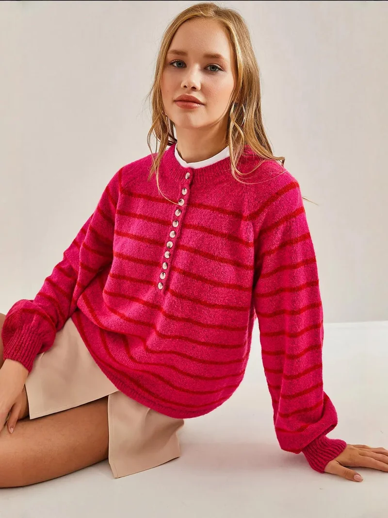 بيانكو لوتشي بلوفر محبوك مخطط من لوتشي