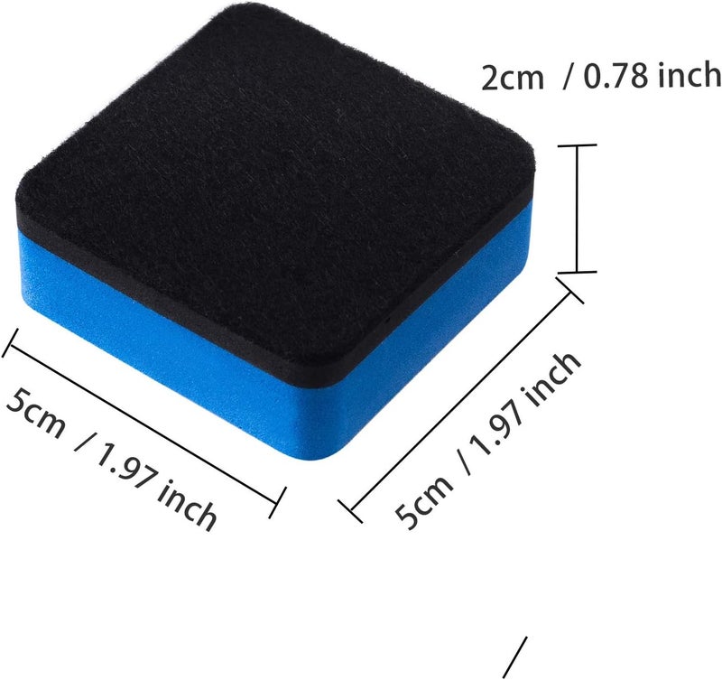 favide Favourde 48 Pack Magnetic Whiteboard Dry Erase Erasers Chalkboard Cleansers for Classroom, Home and Office (Blue) - Image 2