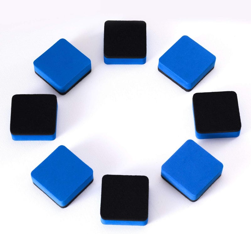 favide Favourde 48 Pack Magnetic Whiteboard Dry Erase Erasers Chalkboard Cleansers for Classroom, Home and Office (Blue) - Image 3