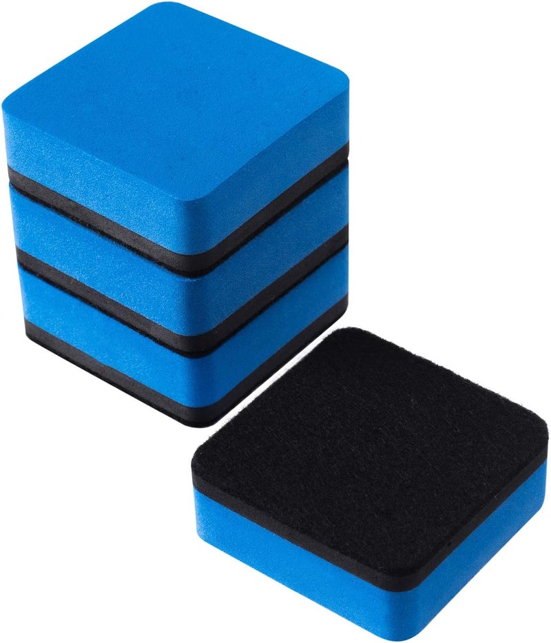 favide Favourde 48 Pack Magnetic Whiteboard Dry Erase Erasers Chalkboard Cleansers for Classroom, Home and Office (Blue) - Image 5