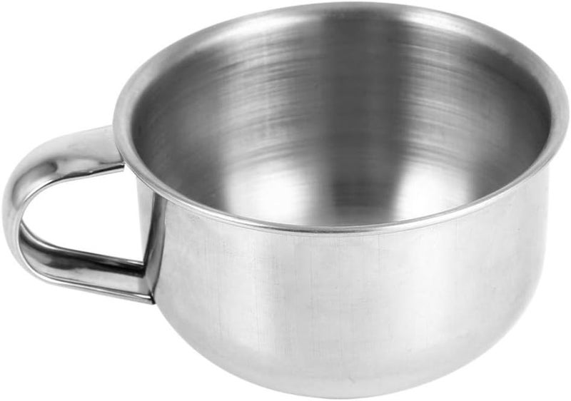 Filfeel FILFEEL Shaving Soap Mug Bowl New Stainless Steel Metal Cup Shaver Cleansing Foam Tool For Man 