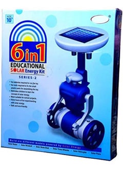 TOYMANIA Educational 6 in 1 Solar Energy KIT Game for Kids. | with 6 Amazing Different Working Robot Models. | Science and Solar Energy KIT Game for Kids. (Blue Color)