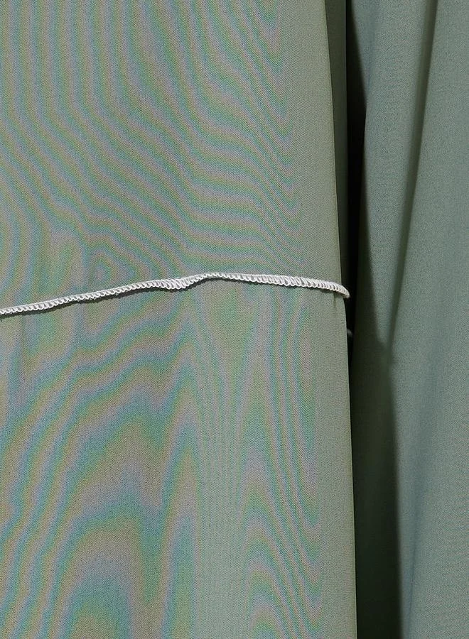 Styli Styli Contrast Stitching Detail Regular Fit Kimono