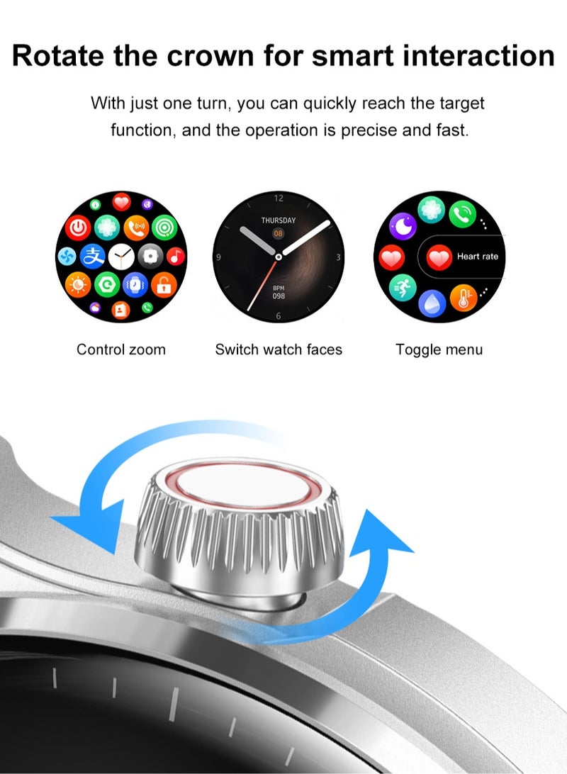 AROAQ M13 Smart Watch,1.60" IPS HD Screen Health Monitoring Watch, Ip68 Waterproof GPS Smart Wrist Watch With Multiple Sports Mode, Heart Rate Body Temperature Blood Pressure Monitoring, (Black) - Image 3