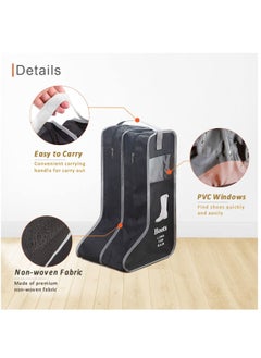 Arabest 2 Pack Black Shoe Bag, Portable Boot Organiser for Storage and Travel Dustproof Travel Shoe Bag  - Image 3