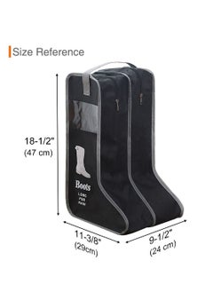 Arabest 2 Pack Black Shoe Bag, Portable Boot Organiser for Storage and Travel Dustproof Travel Shoe Bag  - Image 2