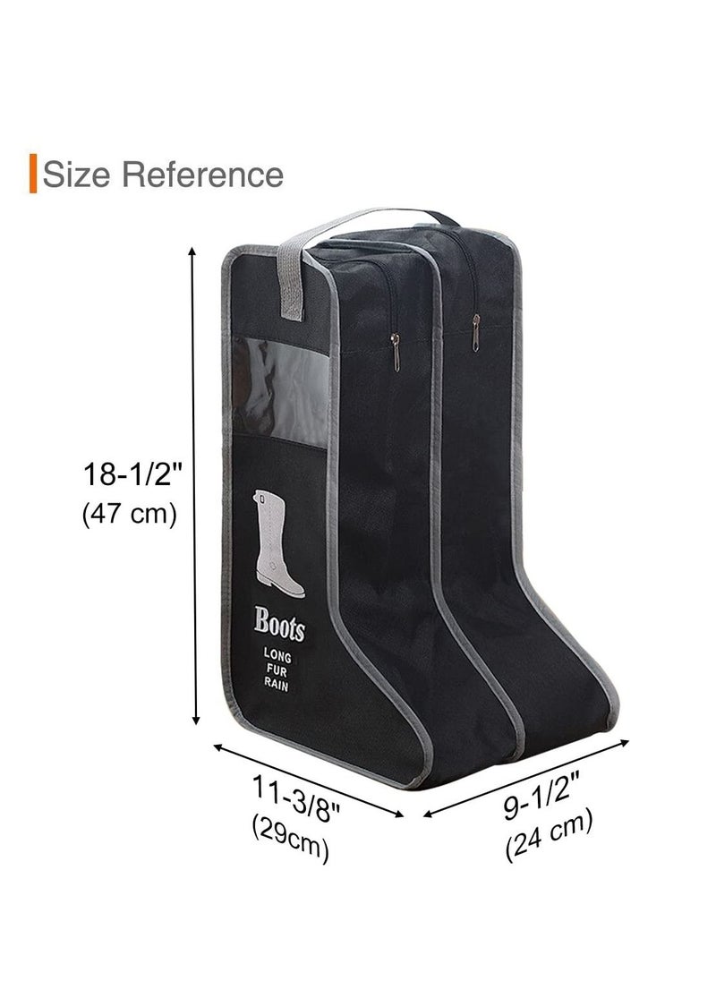Arabest 2 Pack Black Shoe Bag, Portable Boot Organiser for Storage and Travel Dustproof Travel Shoe Bag  - Image 2
