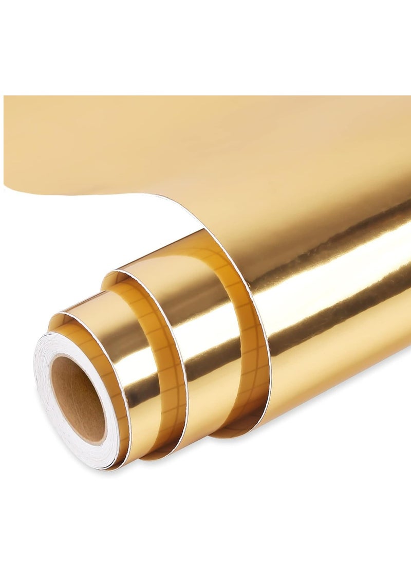 Oasisgalore Adhesive Gold Permanent Vinyl Roll Decal Roll for Craft，Signs and Other Craft Cutters- 12inx10ft  - Image 1