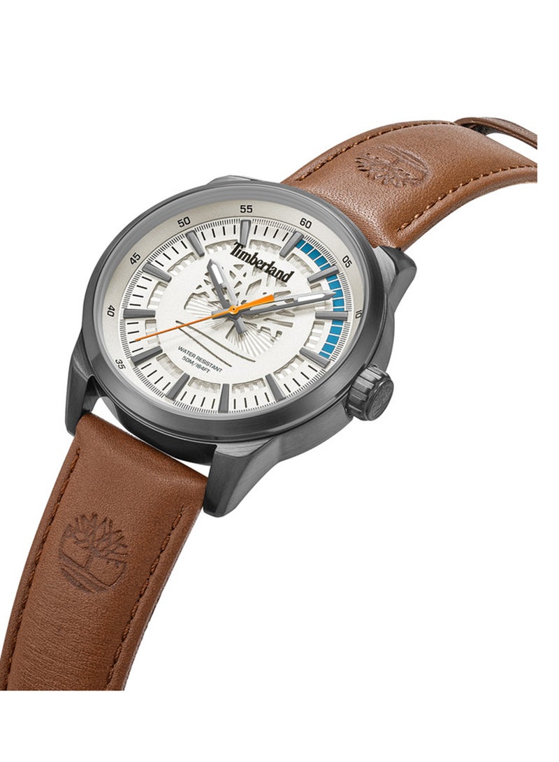 Timberland Men Langerbuck Green Dial Leather Strap Automatic Watch for Men, 46mm - Image 2
