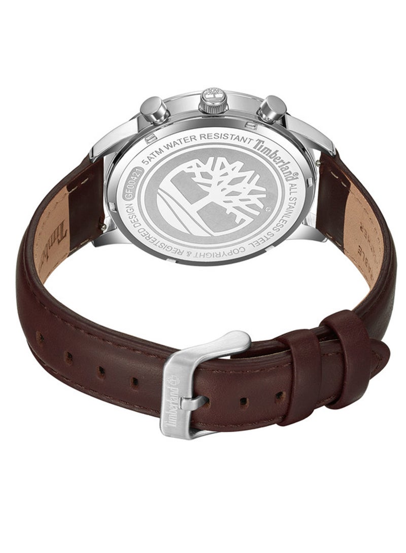 Timberland Men Langerbuck Green Dial Leather Strap Automatic Watch for Men, 46mm - Image 3