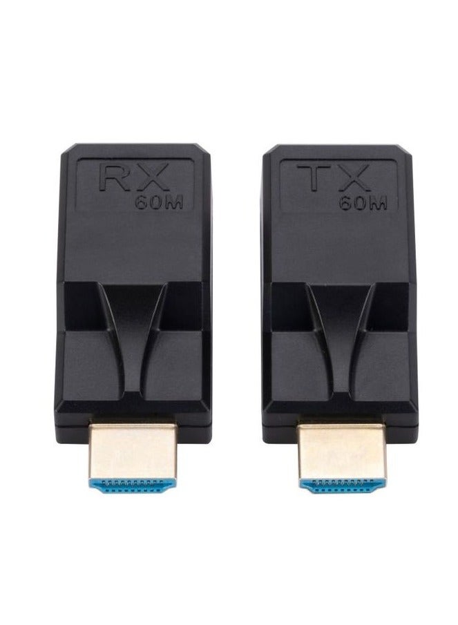 Zero 60m RJ45 to HDMI Network Extender, with Cable tybe-C - Black - Image 2