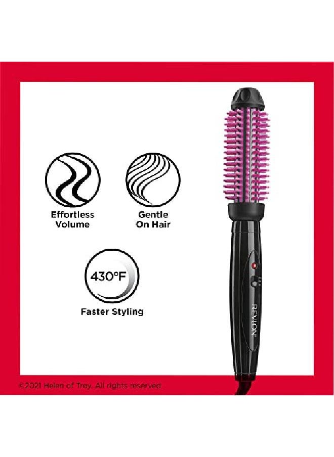 Revlon - Silicone Bristle Heated Hair Styling Brush Black 1 inch barrel - Image 1