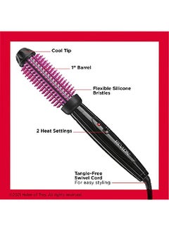 Revlon Silicone Bristle Heated Hair Styling Brush Black 1 inch barrel  - Image 5
