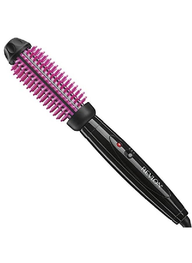 Revlon - Silicone Bristle Heated Hair Styling Brush Black 1 inch barrel - Image 1