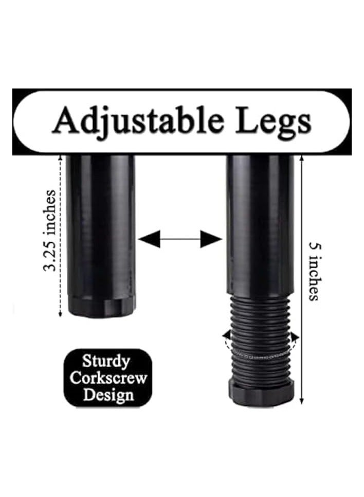 Green Tiger Monitor Stand Riser, 3 Adjustable Height Monitor Stand For Computer, Pc, Printer Home&Office, Stable Black Metal Construction, Ergonomic Premium Metal Riser Stand, Black - Image 4