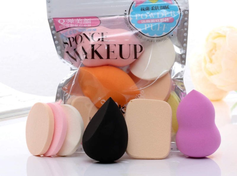 Bodytech Professional Makeup Sponge Foundation Blending Beauty Sponge Beauty Blender Puff Sponge for Powder Cream Multicolored Makeup Sponge 6pcs
