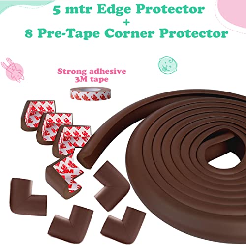 KidDough Nitrile Foam Baby Proofing Edge & Corner Protector For Kids - 5 Meters Edge Protector + 8 Corner Guards, Protector For Baby, Corner Protector For Sharp Edges, Baby Safety Products - Image 5