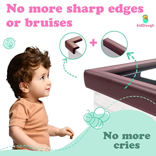 KidDough Nitrile Foam Baby Proofing Edge & Corner Protector For Kids - 5 Meters Edge Protector + 8 Corner Guards, Protector For Baby, Corner Protector For Sharp Edges, Baby Safety Products - Image 3