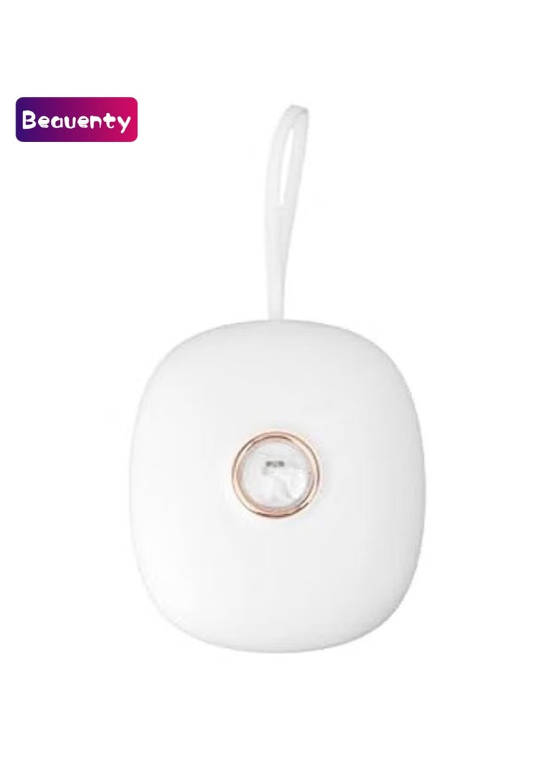 بيوينتي ساعة منبه رقمية بالاهتزاز للأشخاص الذين ينامون بشدة وضعاف السمع والمراهقين، ساعة منبه LED محمولة توضع تحت الوسادة تعمل بالبطارية للسفر او الاستخدام المنزلي، أكريلونيتريل بوتادين ستايرين (ABS)، ابيض - Image 1