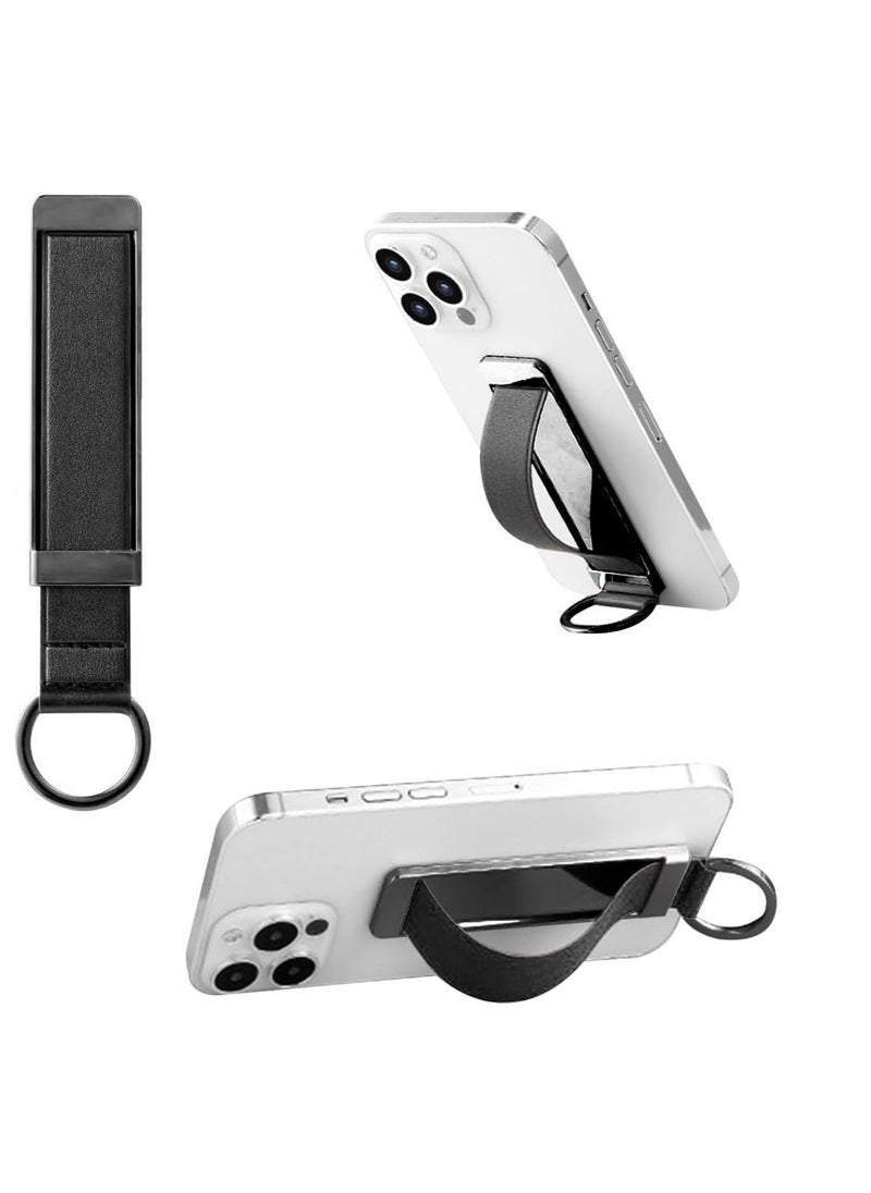 Captaintech 1 Pack Black Phone Holder for Hand Phone Grips for Back of Phone Phone Finger Holder Cell Phone Strap Holder for Hand Cell Phone Hand Holder Grip  - Image 1