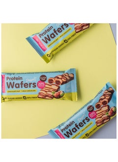 Chikalab Protein Wafers Dessert Milk Chocolate with Chocolate Hazelnut Filling 12x40g  - Image 3